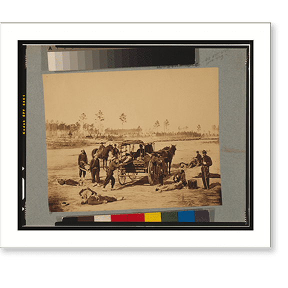 Historic Print, Ambulance drill at Headquarters Army of Potomac, near Brandy Station, Va., March, 1864, 16" x 20"