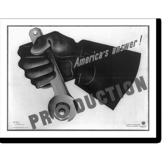 Historic Print, America's Answer! Production, 18" x 24"