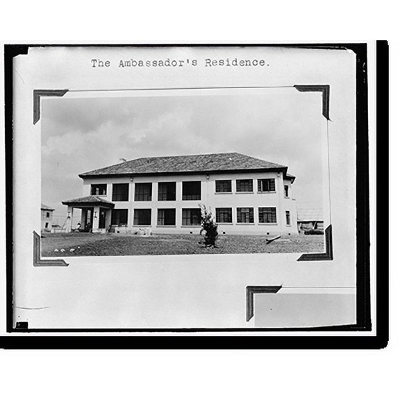 Historic Print, American Embassy, Nanking, China, 16" x 20"