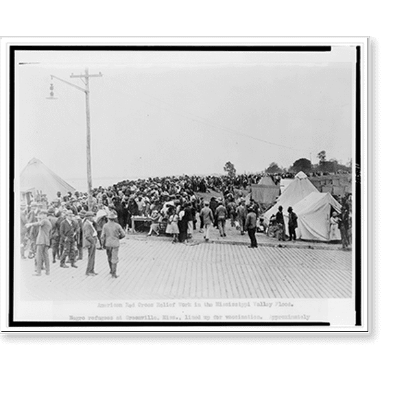 Historic Print, American Red Cross relief work in the Mississippi Valley flood, 18" x 24"