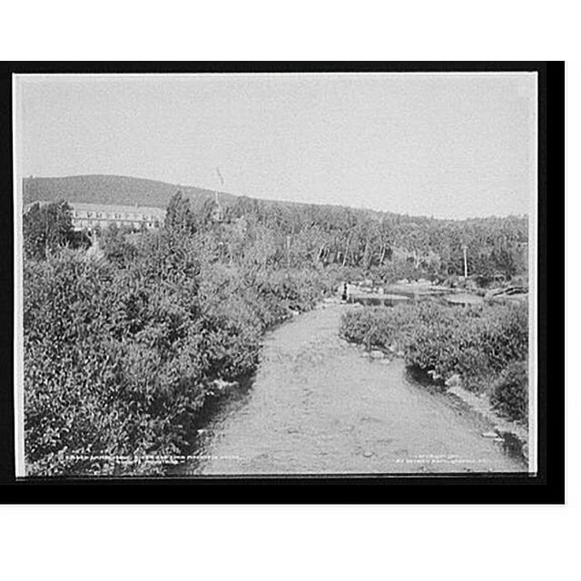 Historic Print, Ammonoosuc River and Twin Mountain House, White