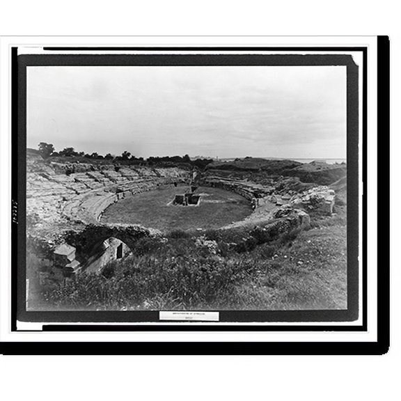 Historic Print, Amphitheatre at Syracuse, Sicily, 16" x 20"