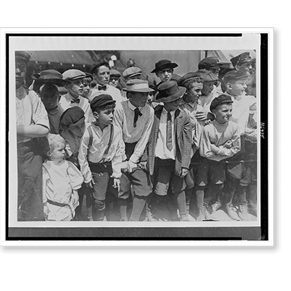 Historic Print, An Exciting Moment. Newsboys' Picnic, Cincinnati. Location: Cincinnati, Ohio., 16" x 20"