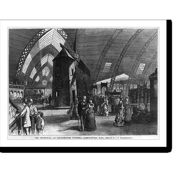 Historic Print, An Old-fashioned windmill - Agricultural Hall, 16" x 20"