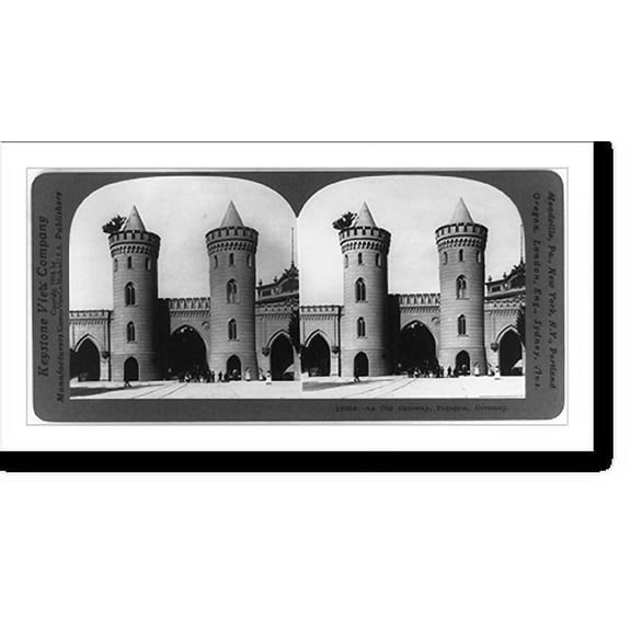 Historic Print, An Old gateway, Potsdam, Germany, 16" x 20"
