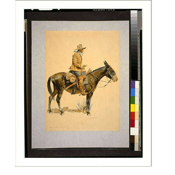 Historic Print, [An army packer].Frederic Remington., 16" x 20"
