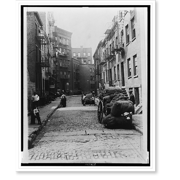 Historic Print, An interesting photo of Minetta Lane, 18" x 24"