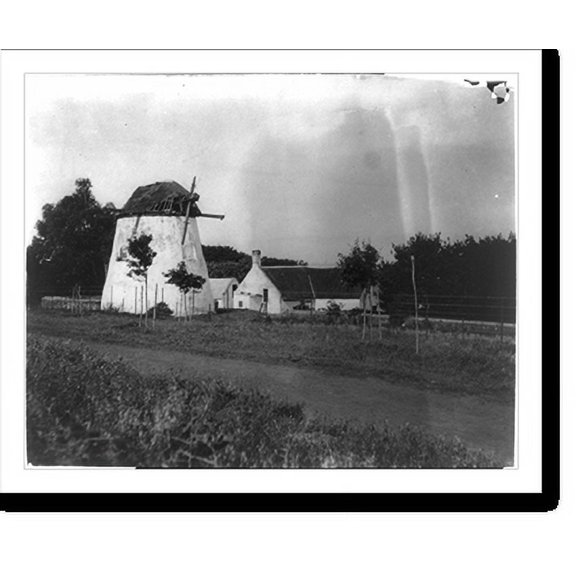 Historic Print, [An old Dutch windmill on the estate of Cecil Rhodes, South Africa], 16" x 20"