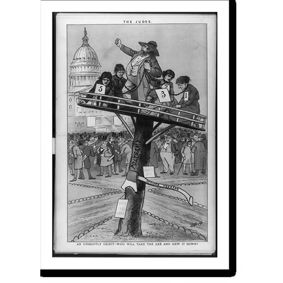 Historic Print, An unsightly object - who will take the axe and hew it down, 18" x 24"