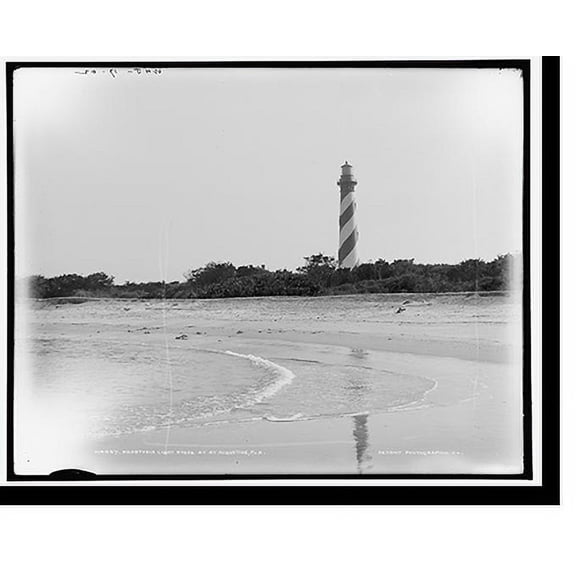 Historic Print, Anastasia Light House at St. Augustine, Fla., 16" x 20"