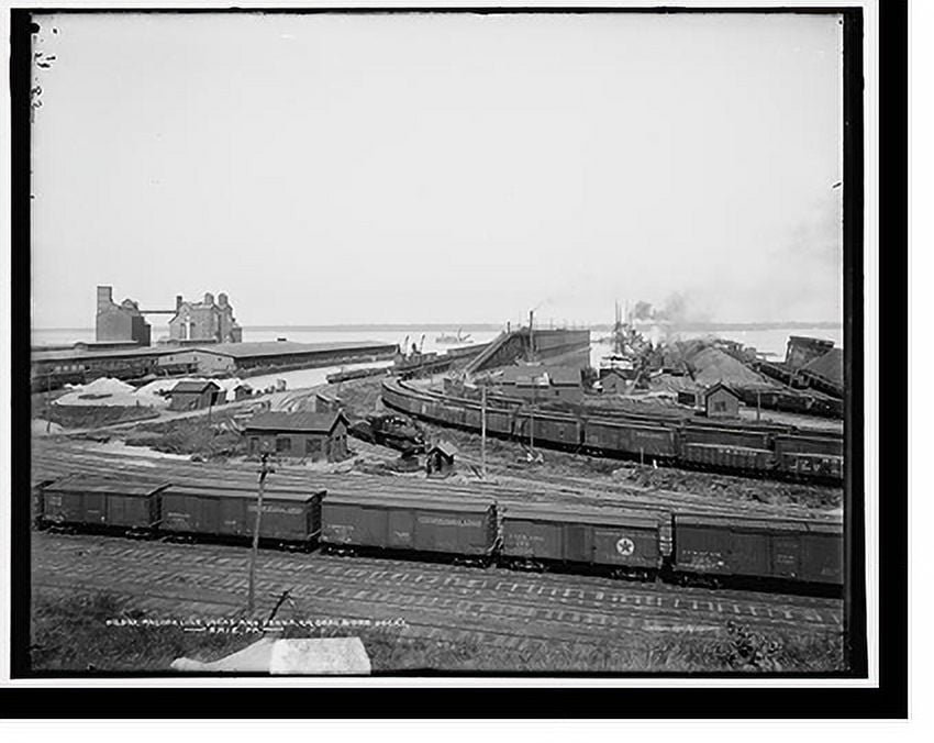 Historic Print, Anchor Line docks and Penna. R.R. [Pennsylvania