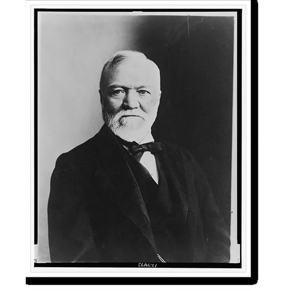Historic Print, [Andrew Carnegie, half-length portrait, facing front].photo by Davis & Sanford., 16" x 20"