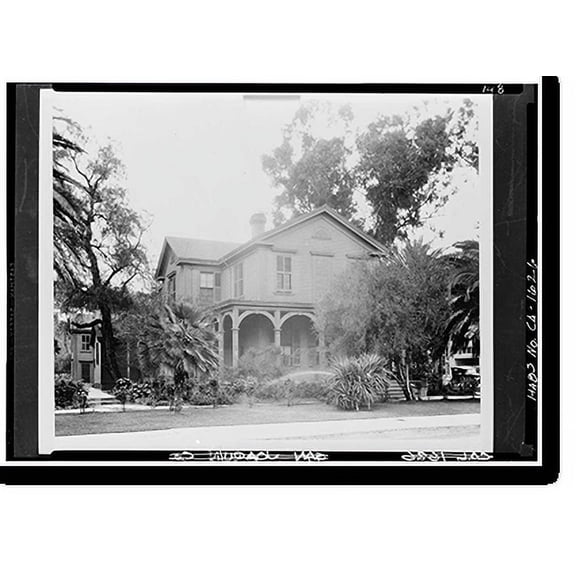Historic Print, Andrew Simpson House, Oak & El Dorado Streets, Stockton, San Joaquin County, CA, 16" x 20"