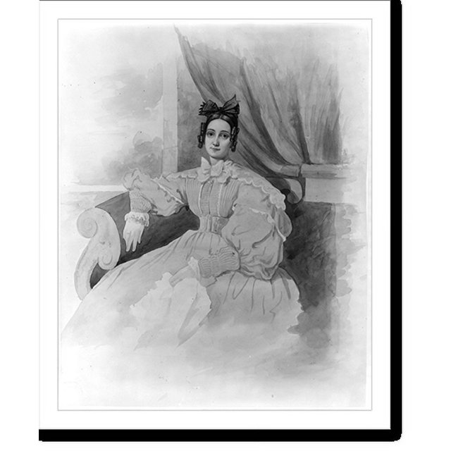 Historic Print, Angelica Van Buren(?), 18" x 24"