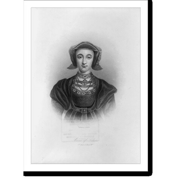 Historic Print, Anne of Cleves, 4th Queen of Henry VIIIth.engraved by J.C. Buttre., 16" x 20"