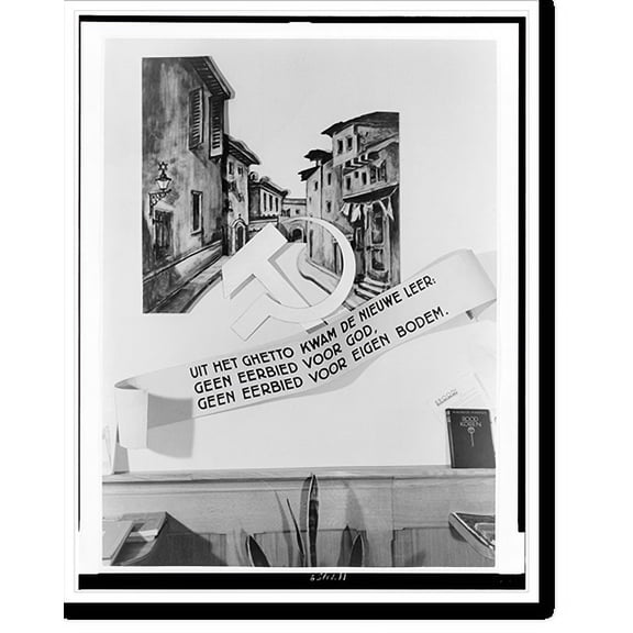 Historic Print, [Anti-communist(?) poster at an exhibit of chiefly anti-communist and anti-Jewish propaganda, The Hague, Netherlands], 16" x 20"