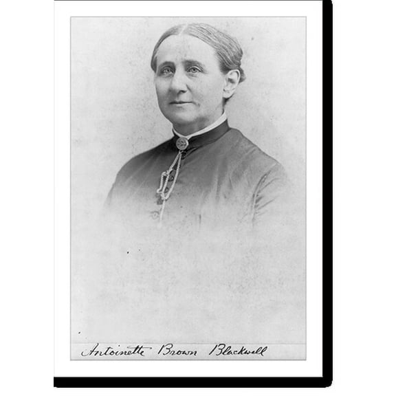 Historic Print, [Antoinette Louisa (Brown) Blackwell, 1825-1921, bust portrait, facing left], 18" x 24"