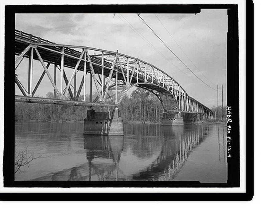 Historic Print, Apalachicola River Bridge, State Route 20 spanning the