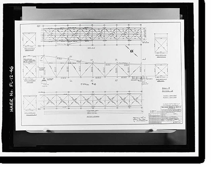 Historic Print, Apalachicola River Bridge, State Route 20 spanning the