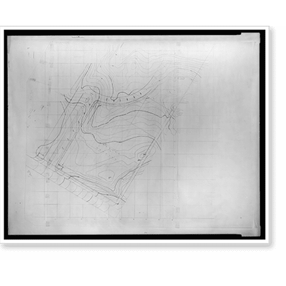 Historic Print, [Apartment house (The Promenade") for Landow & Company, 4710 Bethesda Avenue, Bethesda, Maryland. Topographic map]" - 2, 18" x 24"