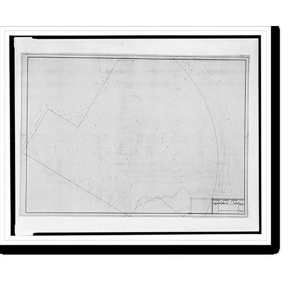 Historic Print, [Apartment house (The Promenade") for Landow & Company, 4710 Bethesda Avenue, Bethesda, Maryland. Topographic map]" - 3, 16" x 20"