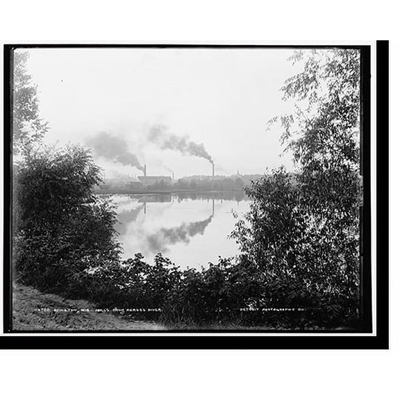 Historic Print, Appleton, Wis., mills from across river, 16" x 20"