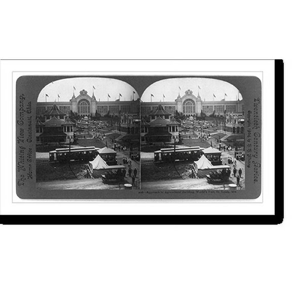Historic Print, Approach to Agricultural Building, World's Fair, St. Louis, Mo., 18" x 24"