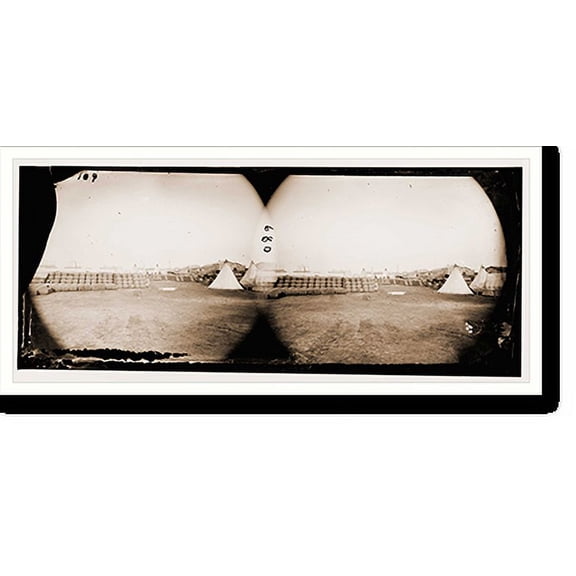 Historic Print, Aquia Creek Landing Virginia. View from Commissary Department, 18" x 24"