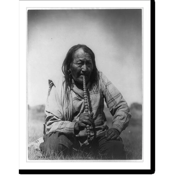 Historic Print, [Arapaho Indian smoking pipe], 16" x 20"