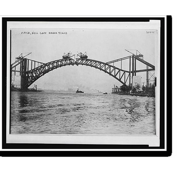 Historic Print, Arch, Hell Gate Bridge [under construction, New York City], 16" x 20"