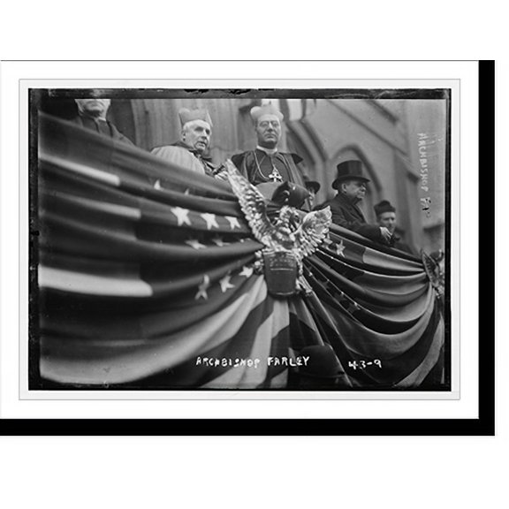 Historic Print, Archbishop Farley at Bonner funeral, New York, 18" x 24"