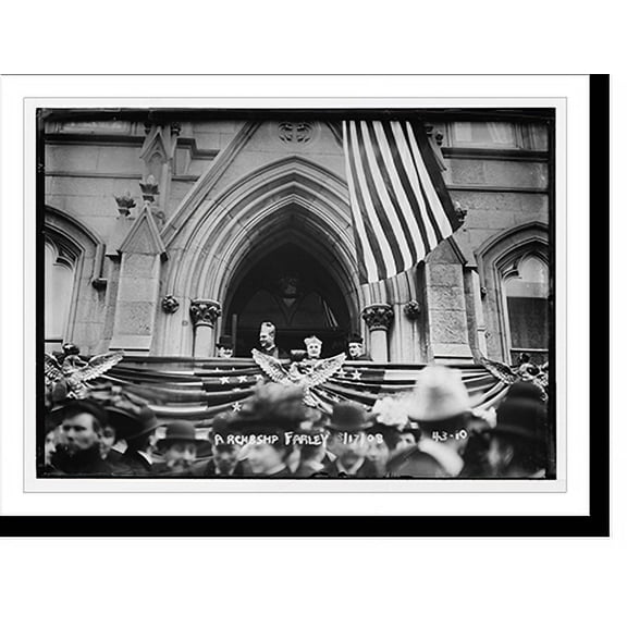 Historic Print, Archbishop Farley at Bonner funeral, New York - 2, 18" x 24"