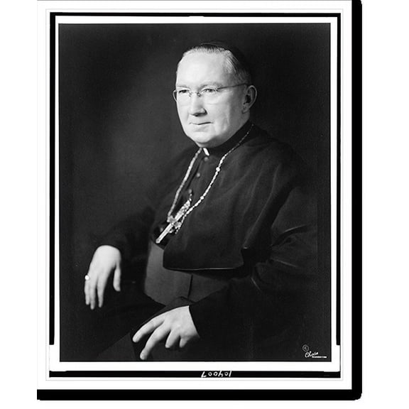 Historic Print, [Archbishop Patrick O'Boyle, half-length portrait, seated, facing left], 18" x 24"