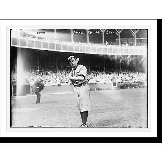 Historic Print, Archer, of Chicago Cubs, at bat, 18" x 24"