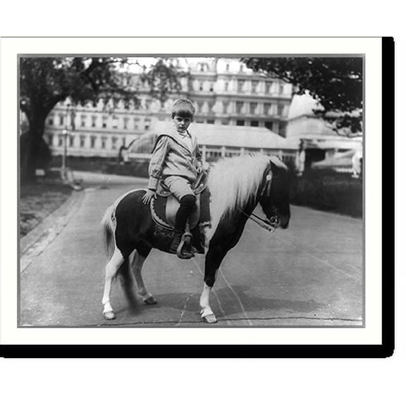 Historic Print, Archie Roosevelt on pony, Algonquin"", 16" x 20"