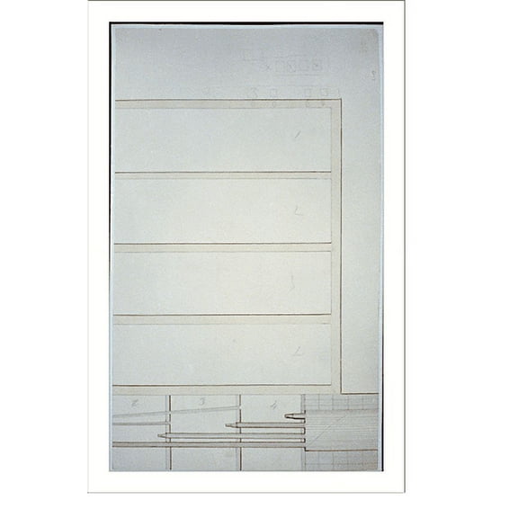 Historic Print, Architectural drawing for a building - 5, 16" x 20"