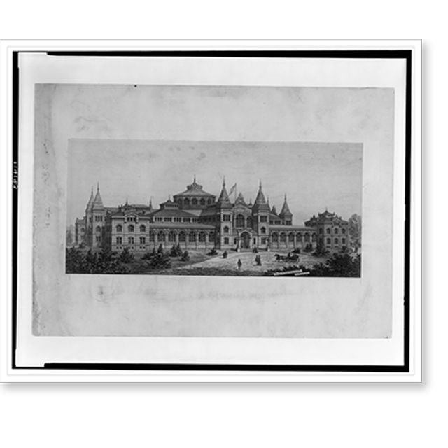 Historic Print, Architectural drawing for a museum (National Museum