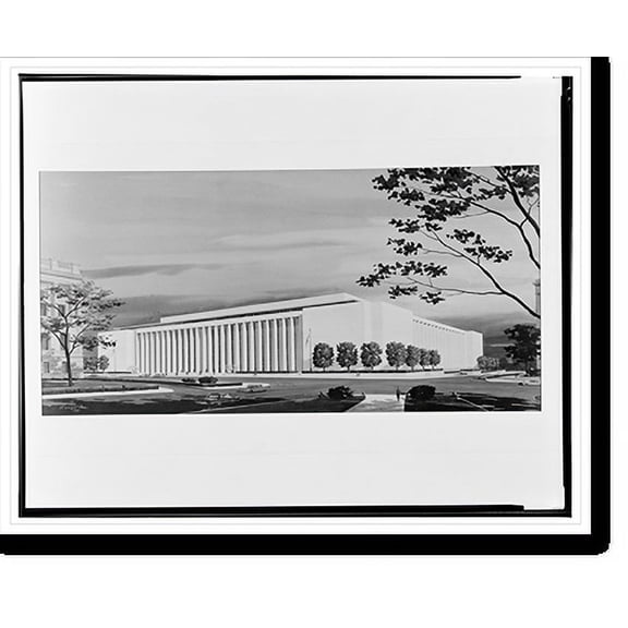 Historic Print, Architectural drawing for the James Madison Memorial Building for the Library of Congress, Washington, D.C., 16" x 20"