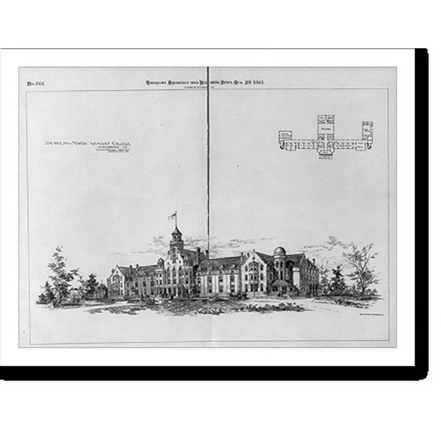 Historic Print, [Architectural drawings of buildings in Lynchburg, Va