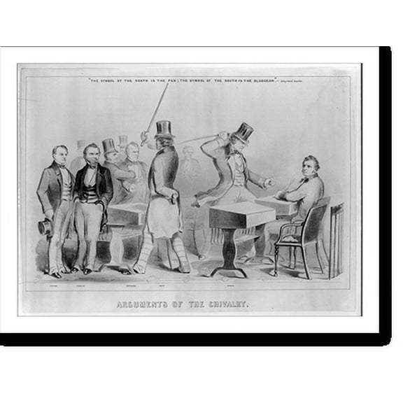 Historic Print, Argument of the chivalry, 18" x 24"