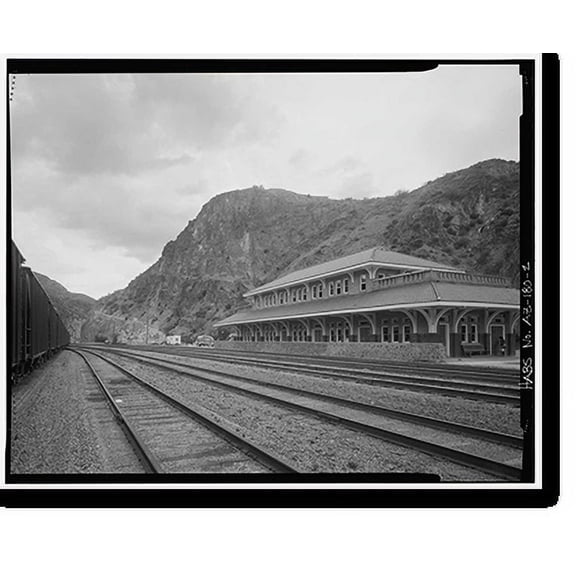 Historic Print, Arizona & New Mexico Railroad Passenger Station, Coronado Boulevard, Clifton, Greenlee County, AZ - 2, 18" x 24"