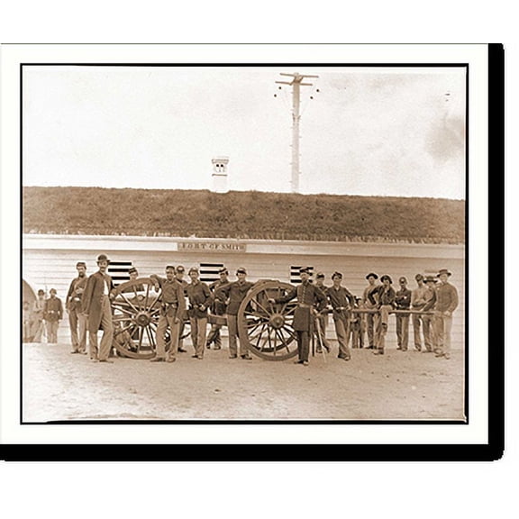 Historic Print, Arlington Va. Gun crew of Company K 2d New York Artillery in Fort C. F. Smith, 18" x 24"