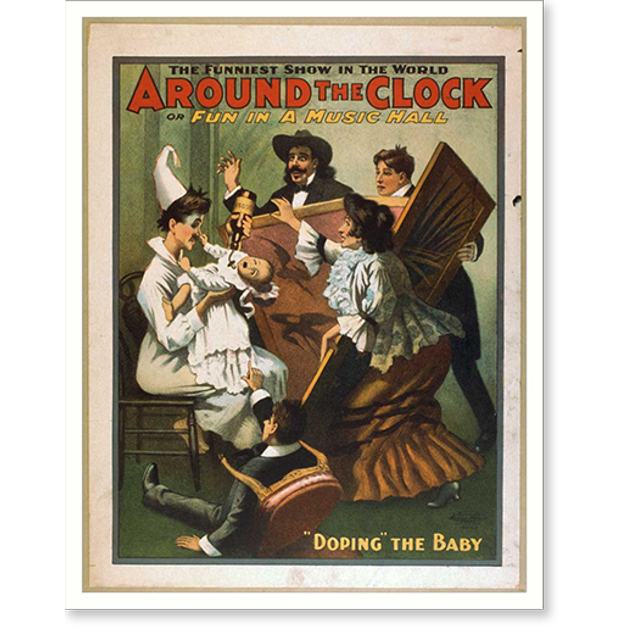 Historic Print, Around the clock or Fun in a music hall the funniest