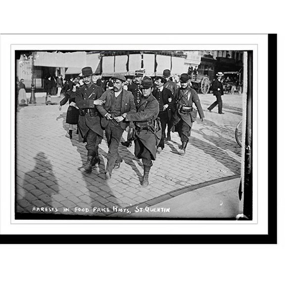 Historic Print, Arrests in Food Price Riots, St. Quentin. France, 18" x 24"