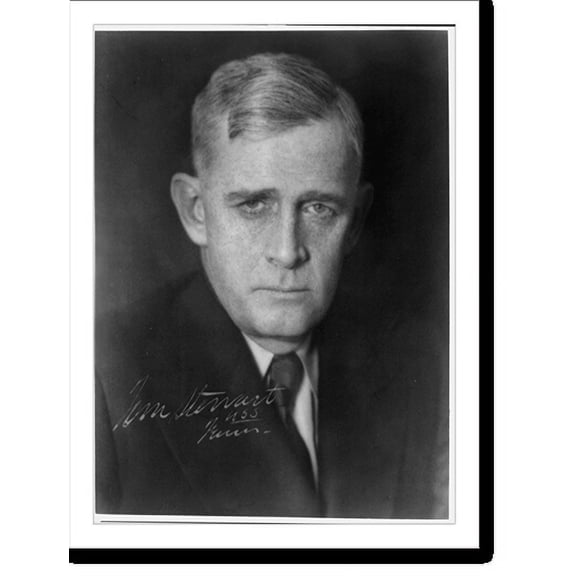 Historic Print, [Arthur Thomas (Tom) Stewart, head and shoulders portrait, facing right], 16" x 20"