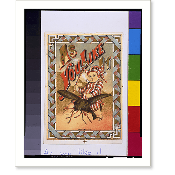 Historic Print, As you like it.Hatch & Co. N.Y., 16" x 20"