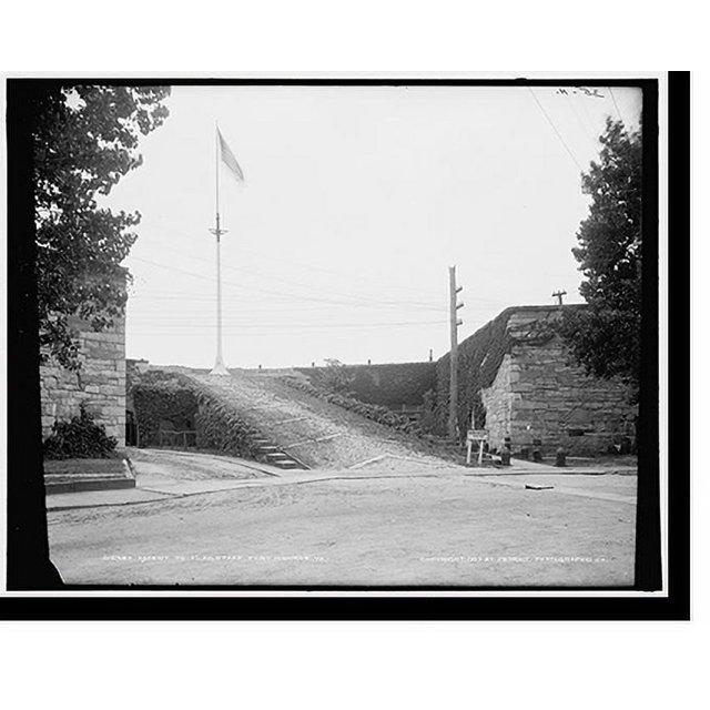 Historic Print, Ascent to flagstaff, Fort Monroe, Va., 16" x 20