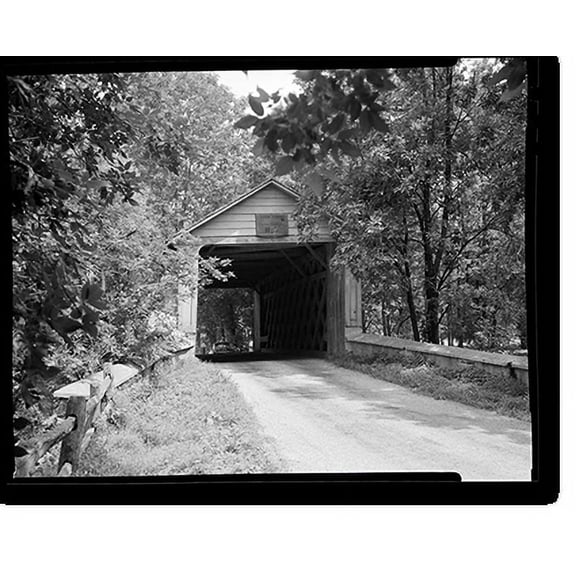 Historic Print, Ashland Covered Bridge, Red Clay Creek-Barley Mill Road, Ashland, New Castle County, DE - 2, 16" x 20"