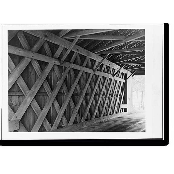 Historic Print, Ashland Covered Bridge, Red Clay Creek-Barley Mill Road, Ashland, New Castle County, DE - 3, 16" x 20"