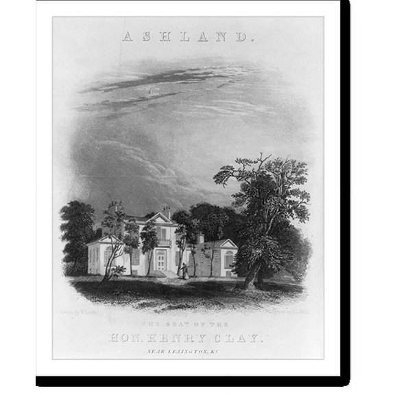 Historic Print, Ashland - The seat of the Hon. Henry Clay, near Lexington, Ky., 18" x 24"